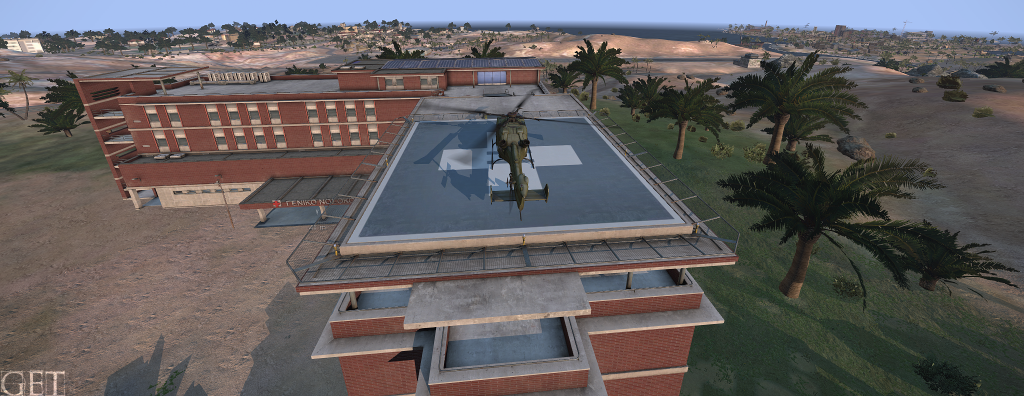 A hospital rooftop landing pad, you know for CQC raids and such.